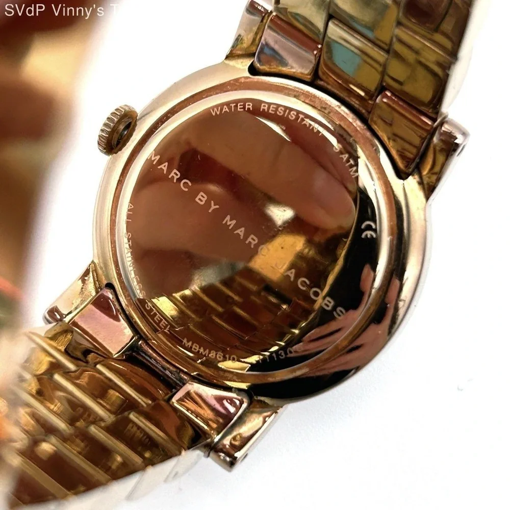 Marc By Marc Jacobs Women's Amy Rose Gold Tone Brown Dial Watch MBM3010 36mm